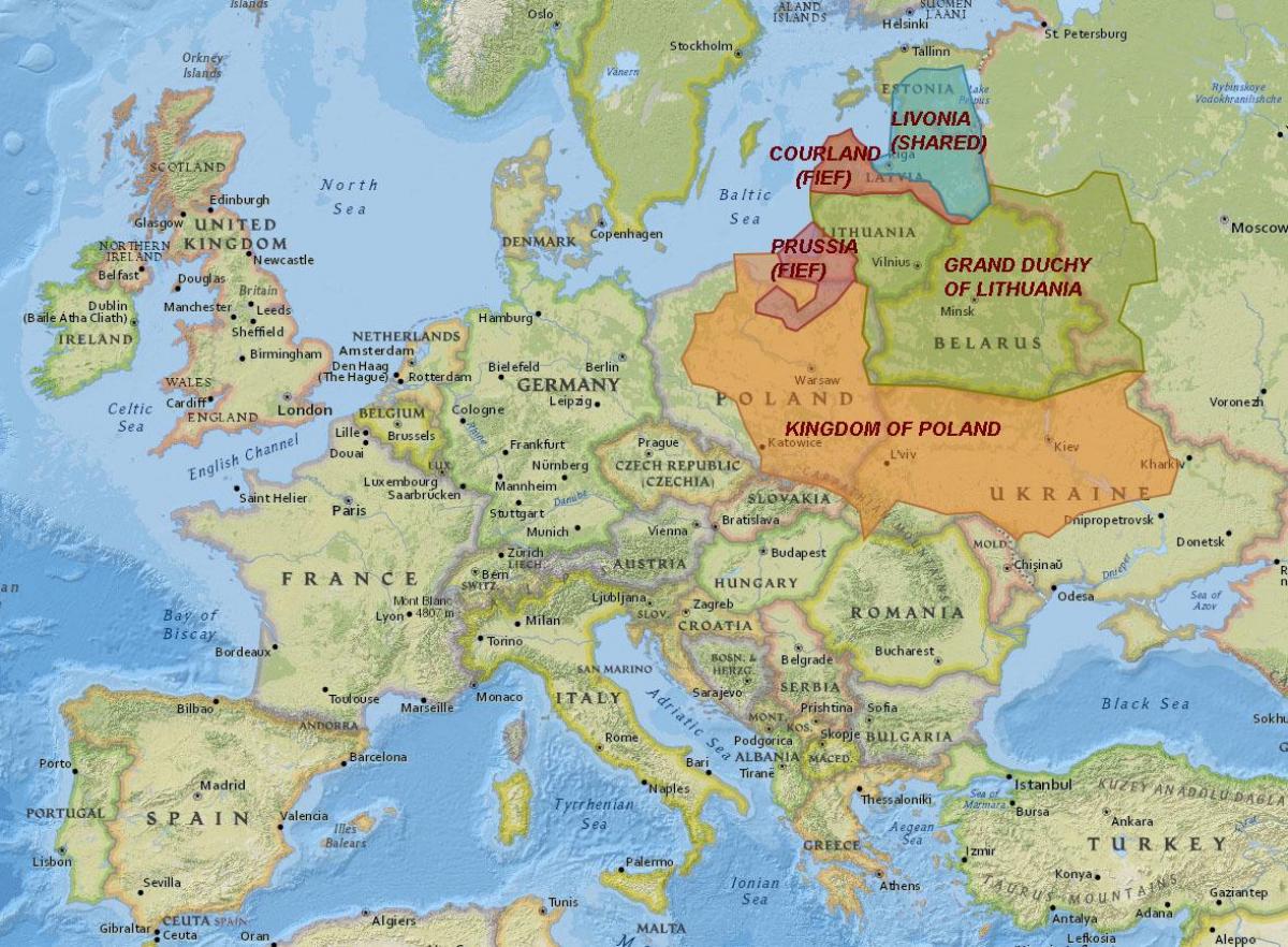 Mapa Litvy historie