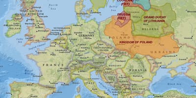 Mapa Litvy historie