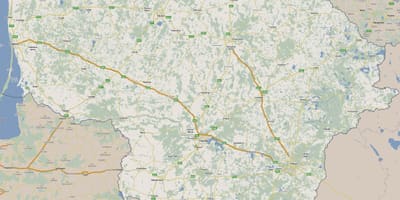 Mapa Litvy turistické 